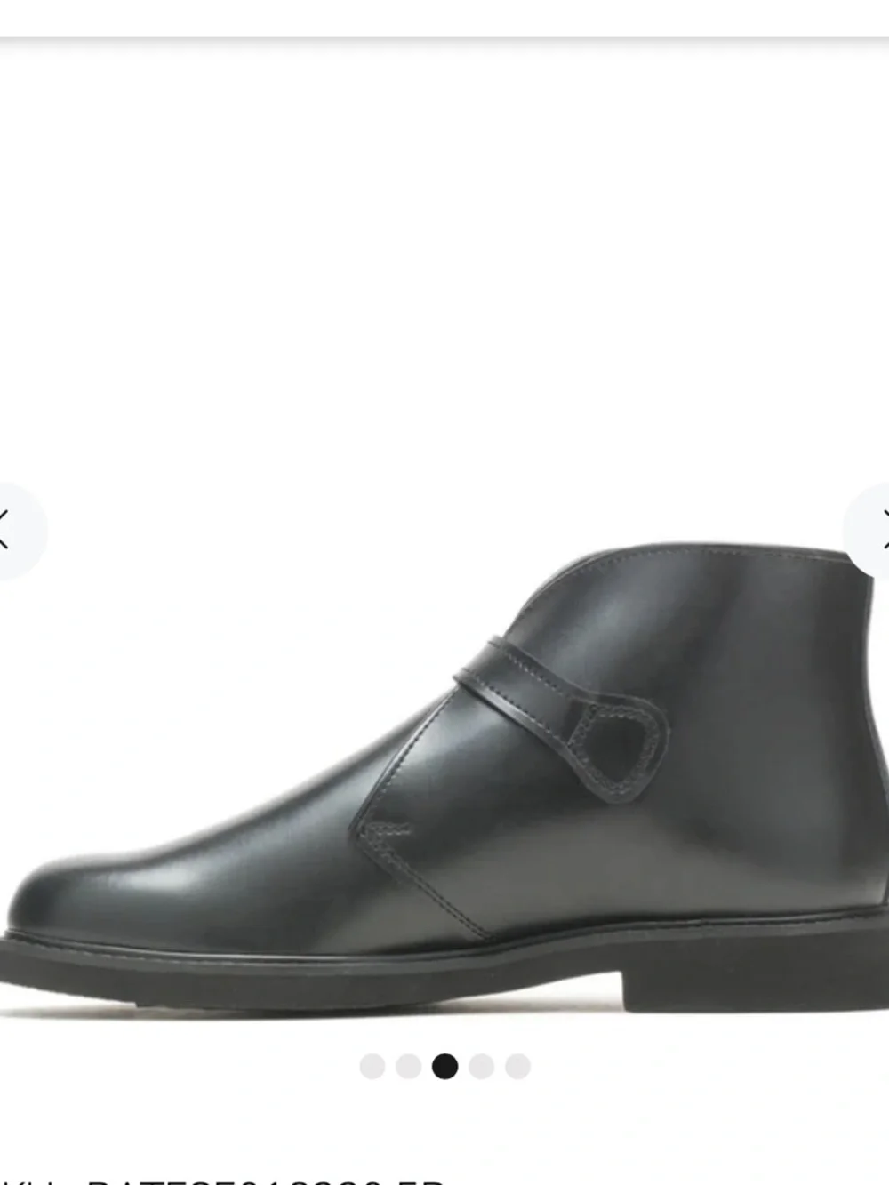 Bates Black Leather Chukka Boot with Buckle New in Box
